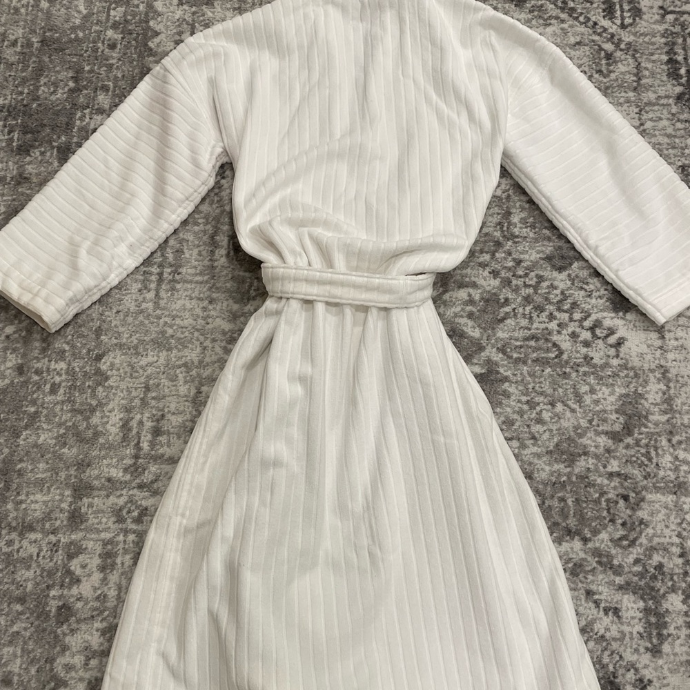 FRETTE Women’s White Cotton Luxury Bathrobe XL Imported - Picture 4 of 11